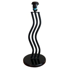 Postmodern Memphis Style Wavy Squiggle Table Lamp