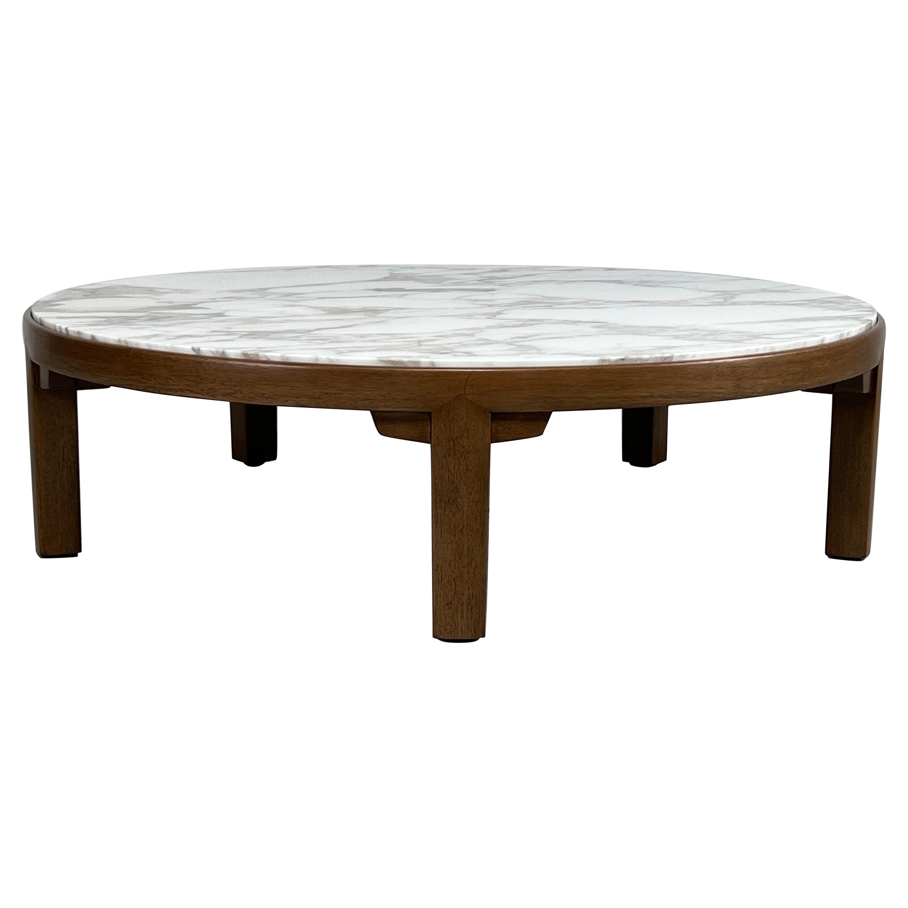 Edward Wormley for Dunbar Mahogany Coffee Table with Marble Top