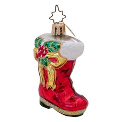 Christopher Radko Little Gems Ruby Bootie Christmas Ornament