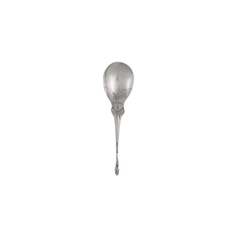 Georg Jensen Sterling Silver Ornamental Serving Spoon, Design 50 For Sale