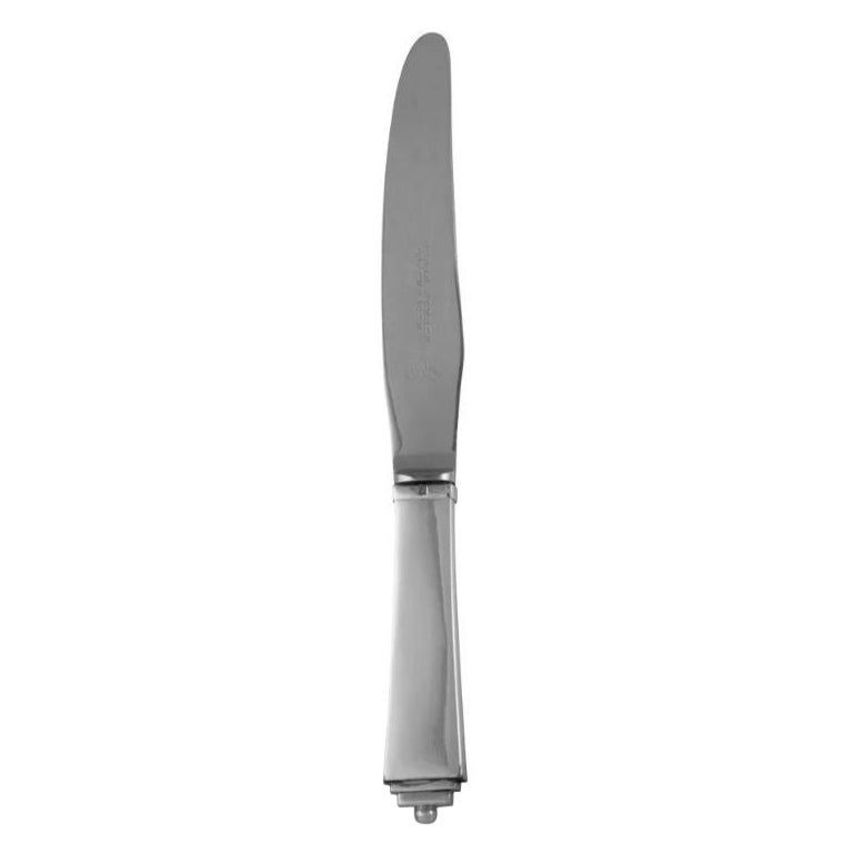 Georg Jensen Sterling Silver Extra-large Pyramid Dinner Knife 003 For Sale