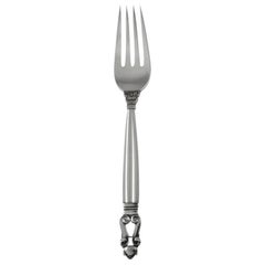 Vintage Georg Jensen Acorn Sterling Silver Dinner Fork 012