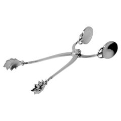 Georg Jensen Sterling Silber Parallele Eiszange 284