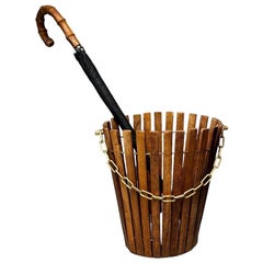 Mid-Century Modern Vintage Umbrella Stand or Basket Austria, 1960s