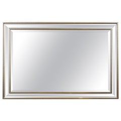 STUNNING SILVER BEVELLED WITH SILVER BEADS MiRROR