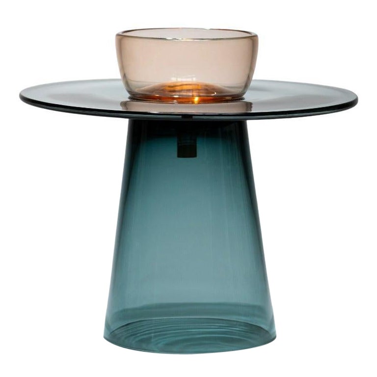 21st Century Paritzki&Liani Mid Low Table Blue-Blue-Rosé Murano Glass For Sale