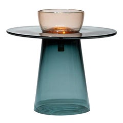 21st Century Paritzki&Liani Mid Low Table Blue-Blue-Rosé Murano Glass