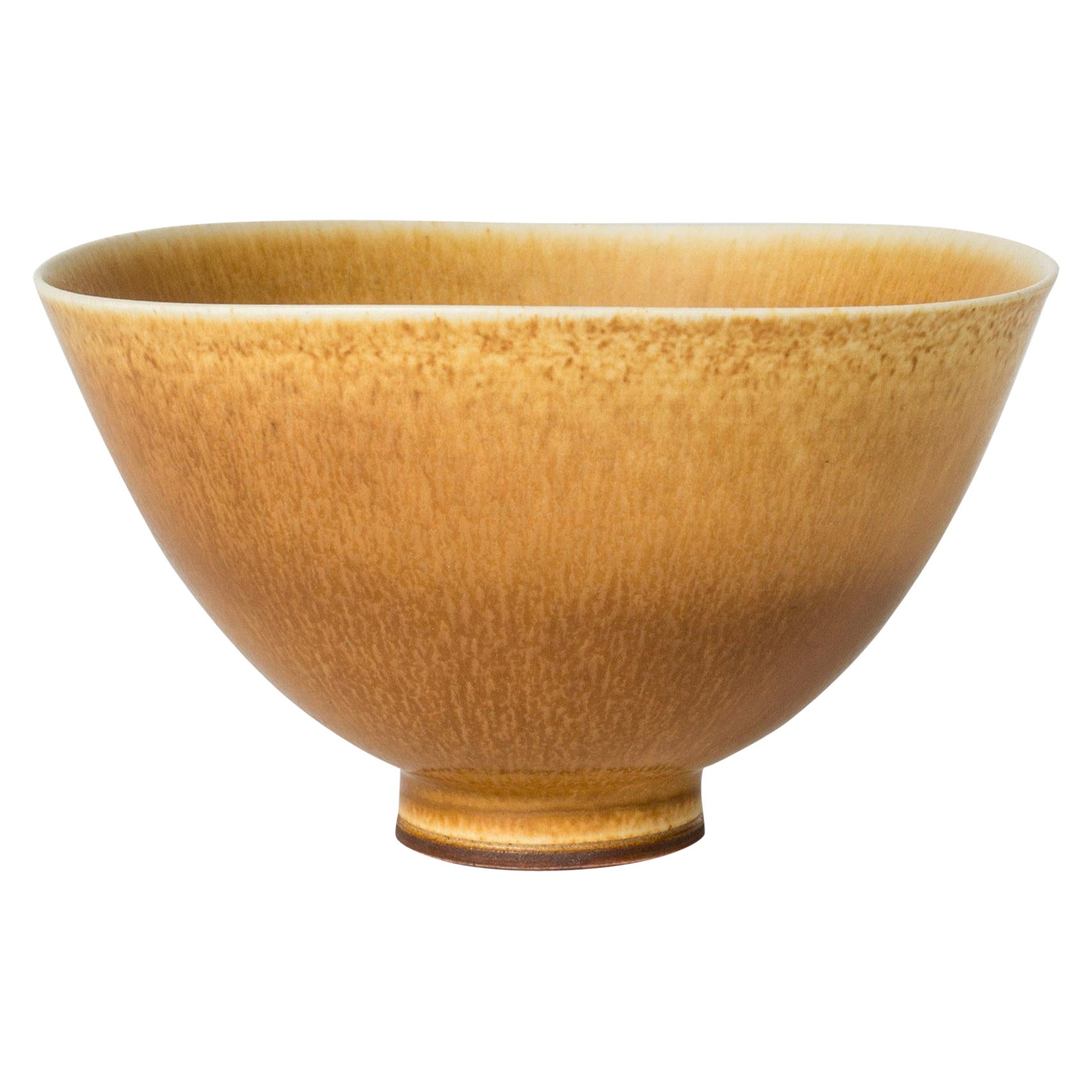 Midcentury Stoneware Bowl by Berndt Friberg, Gustavsberg, Sweden, 1950s For Sale