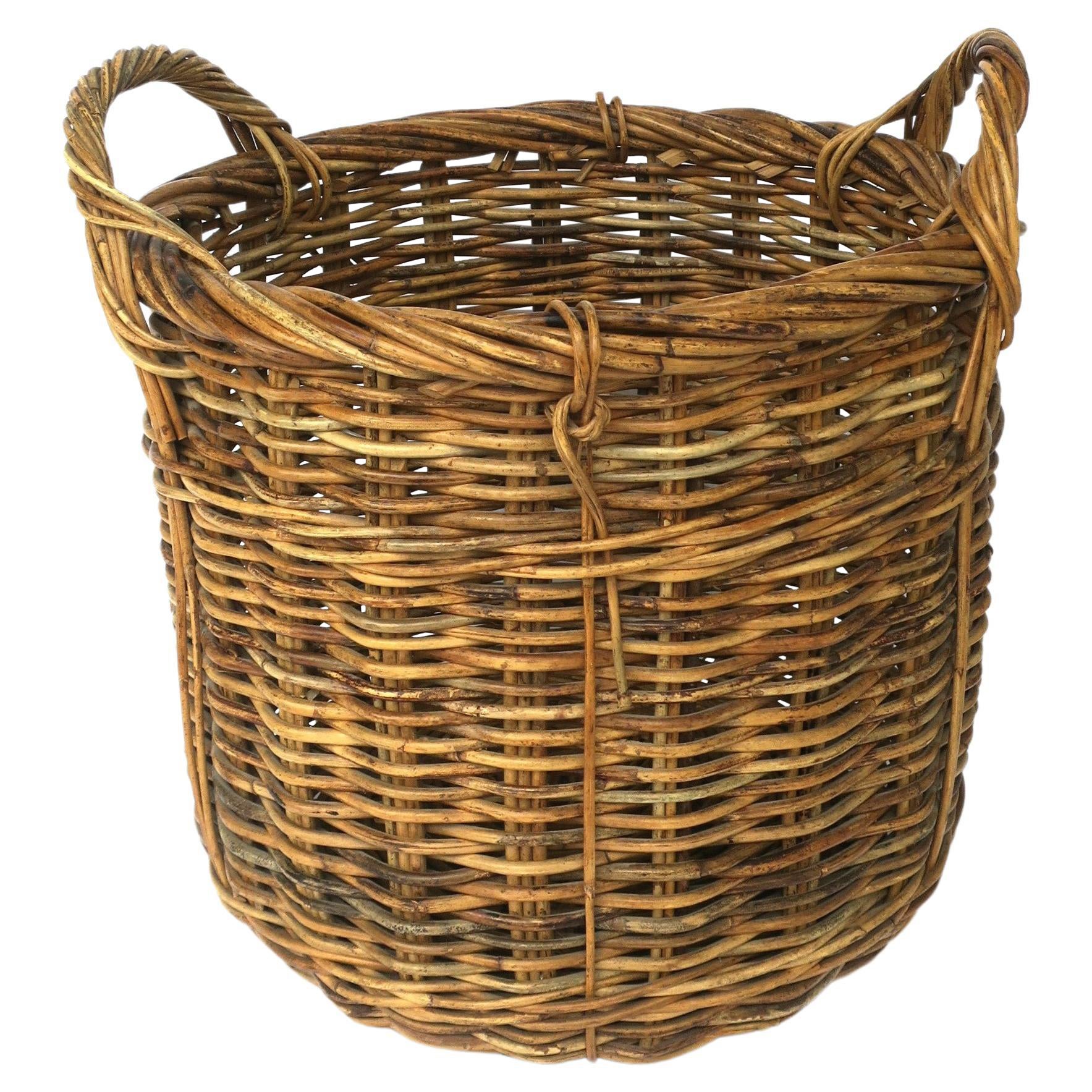 Wicker Basket Plant Potholder Cachepot or Storage For Sale