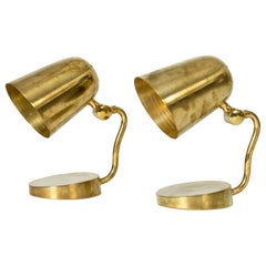 Midcentury Modern Brass Table Lamps from Boréns, Sweden, 1950s