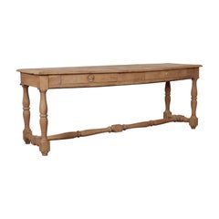 French Bleached Oak Drapers Console