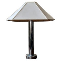 Vintage 1970s Chrome Lamp & Shade, Lamp by Kosta Elarmatur