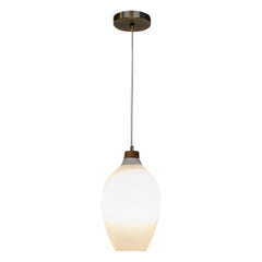 Retro Danish Mid Century Modern Glass Pendant Light