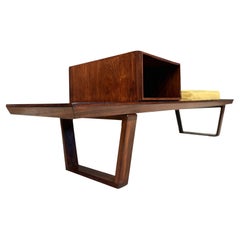 Brazilian Modern Bench in Hardwood, by Carlo Hauner for Forma, Brazil, c. 1950