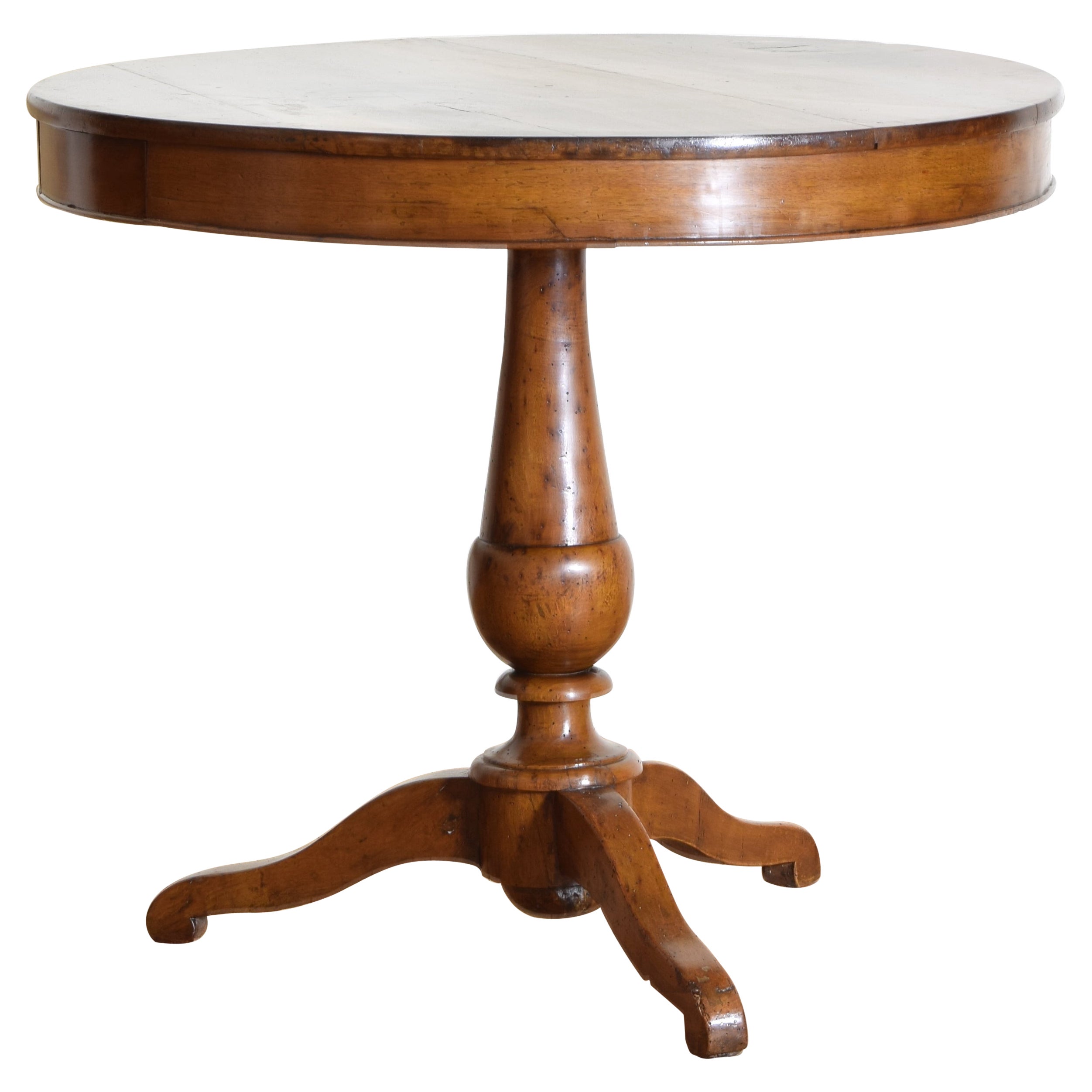 Italian, Tuscan, Neoclassical Period Walnut 2-Drawer Center Table For Sale