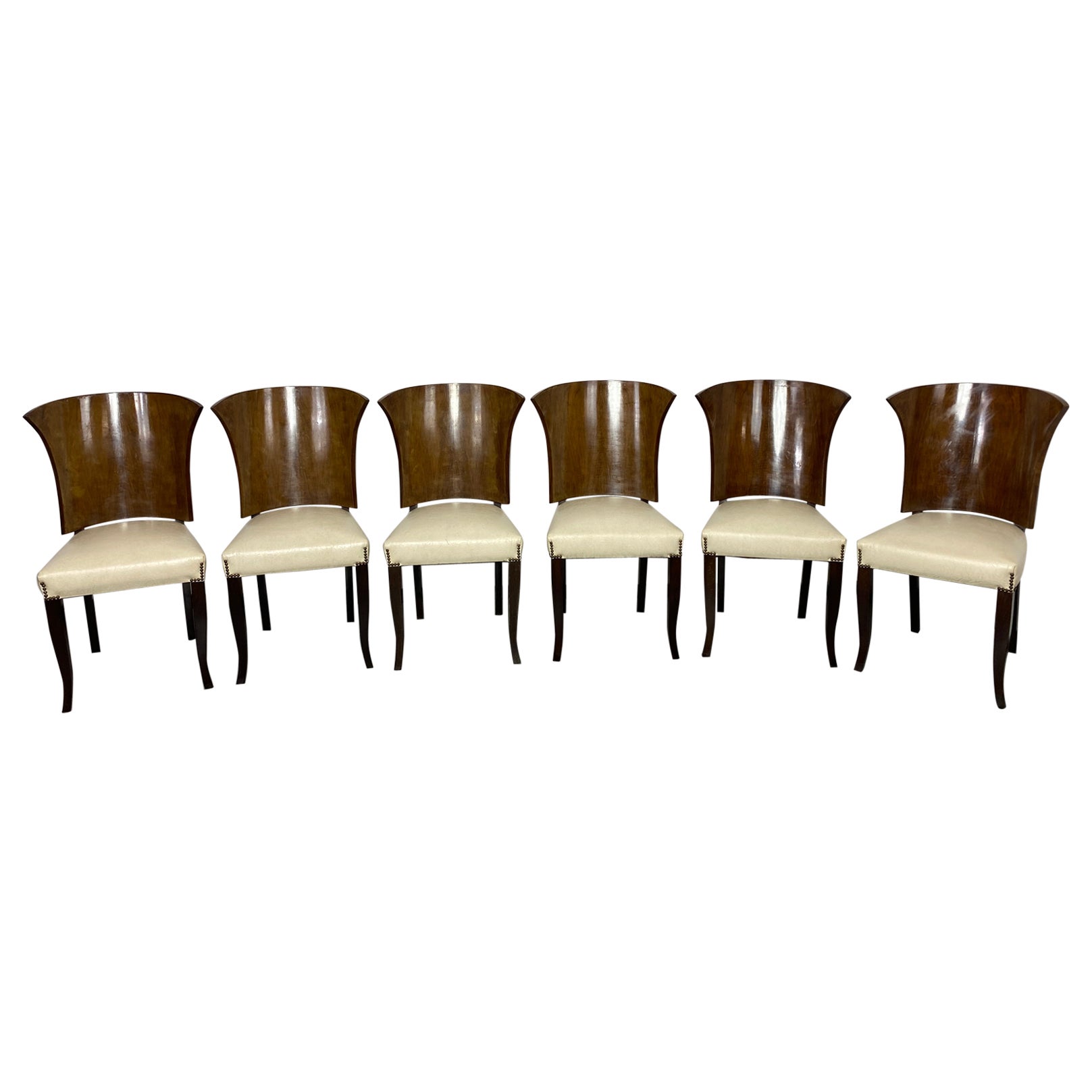 French art deco dining chairs