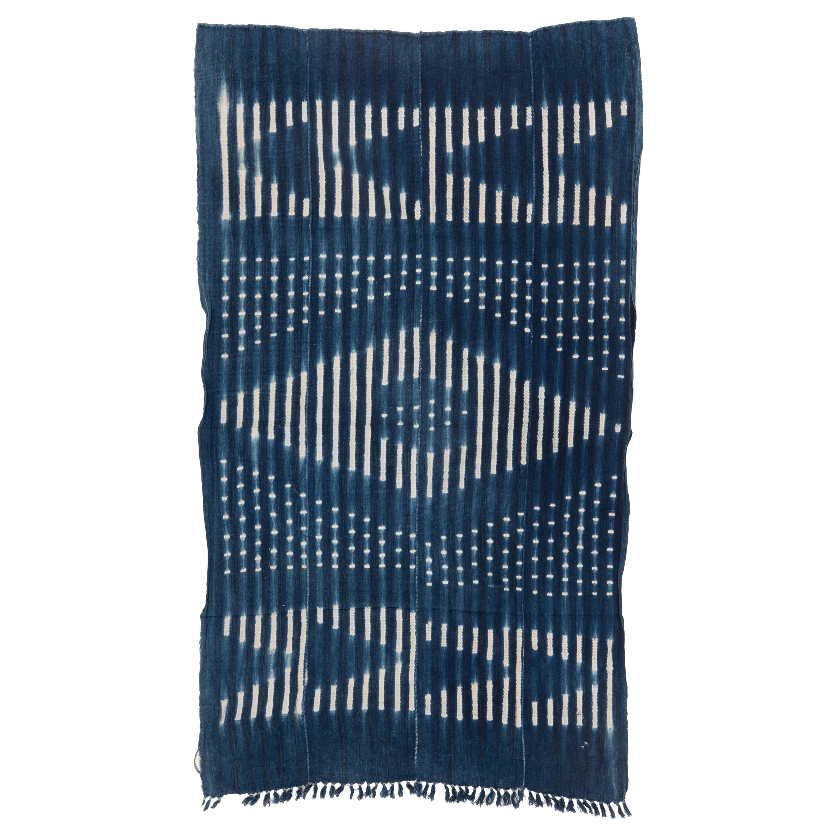  West African Vintage Indigo Cloth, Mali For Sale