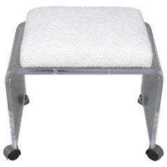 Retro Lucite Waterfall Bench: A Fusion of Mid-Century Elegance & Modern Style