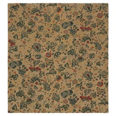 Rug & Kilim's Flachgewebe-Teppich in Creme mit Blumenmuster 'Tudor' im europäischen Stil