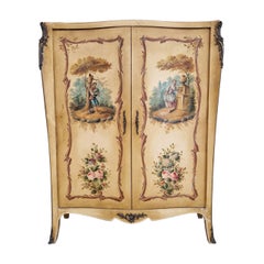 Antique French Wardrobe Louis XV Style Hand Painted Armoire