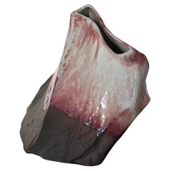 Abstract Tony Evans Raku Pottery Vase
