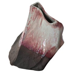 Abstract Tony Evans Raku Pottery Vase