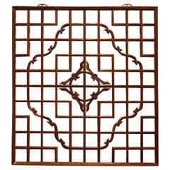 Used  Asian Window Panels with Geometric Design