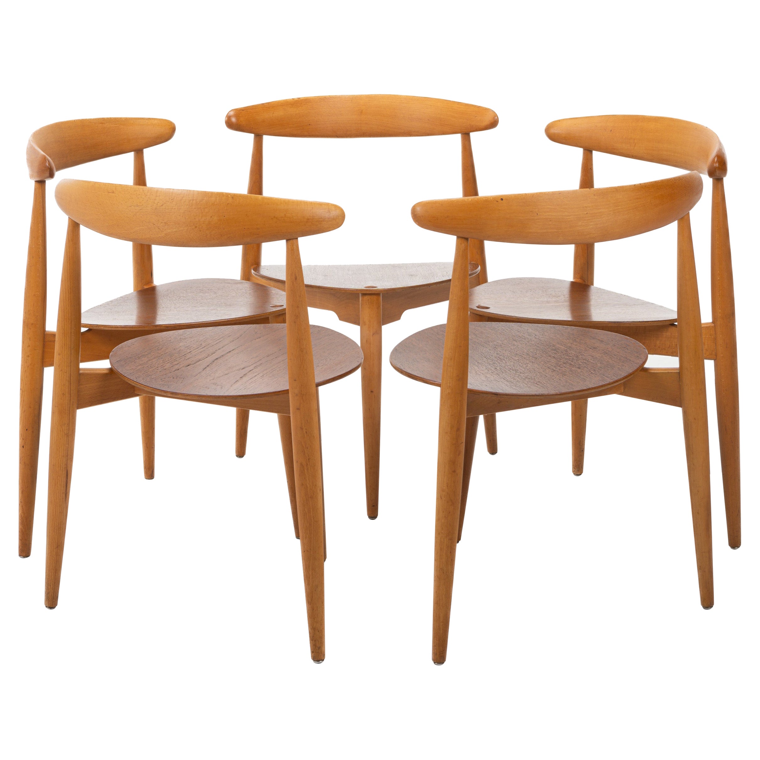 Set of 5 'FH4103' dining chairs by Hans J. Wegner for Fritz Hansen, Denmark 1950