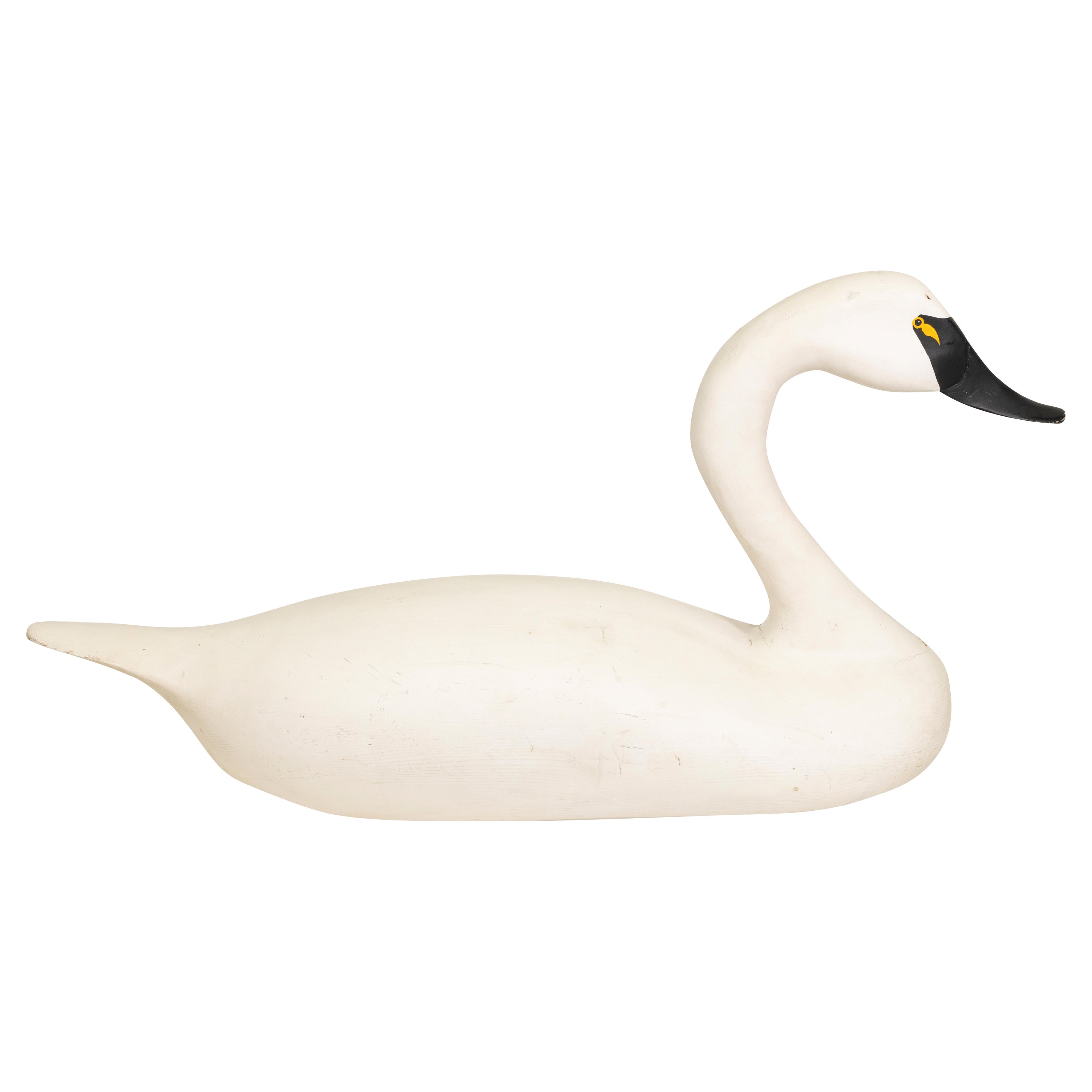 Life Size Swan Decoy by Jim Pierce For Sale