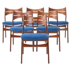 Set of six 'Model 310' dining chairs by Erik Buch for Christian Christensen