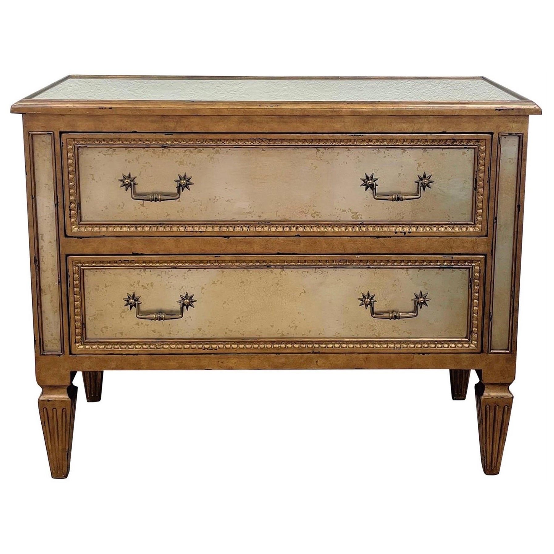 Theodore Alexander Verre Eglomisé Chest of Drawers  For Sale