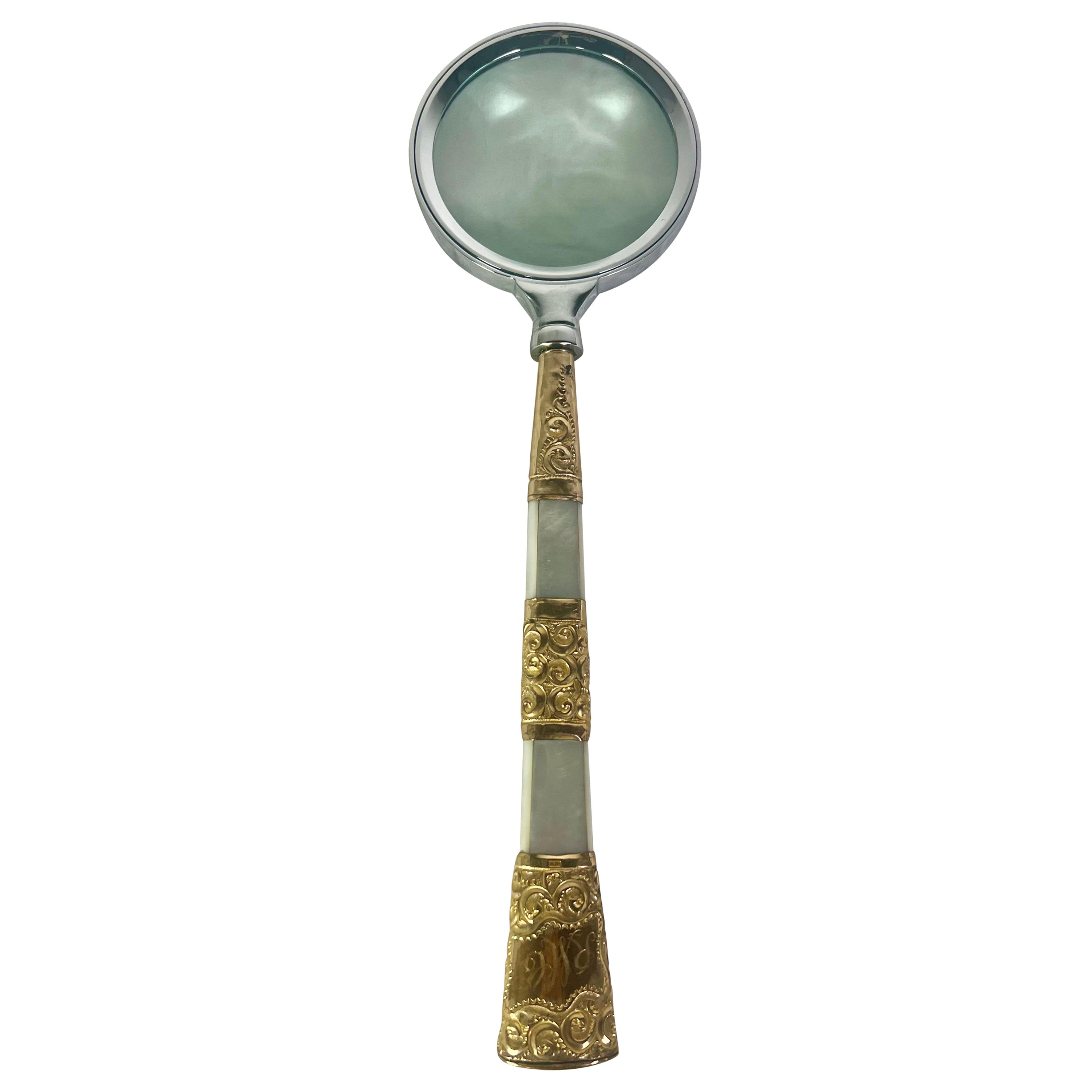 Magnifying Glass Made w/ 19th Century Parasol Handle For Sale