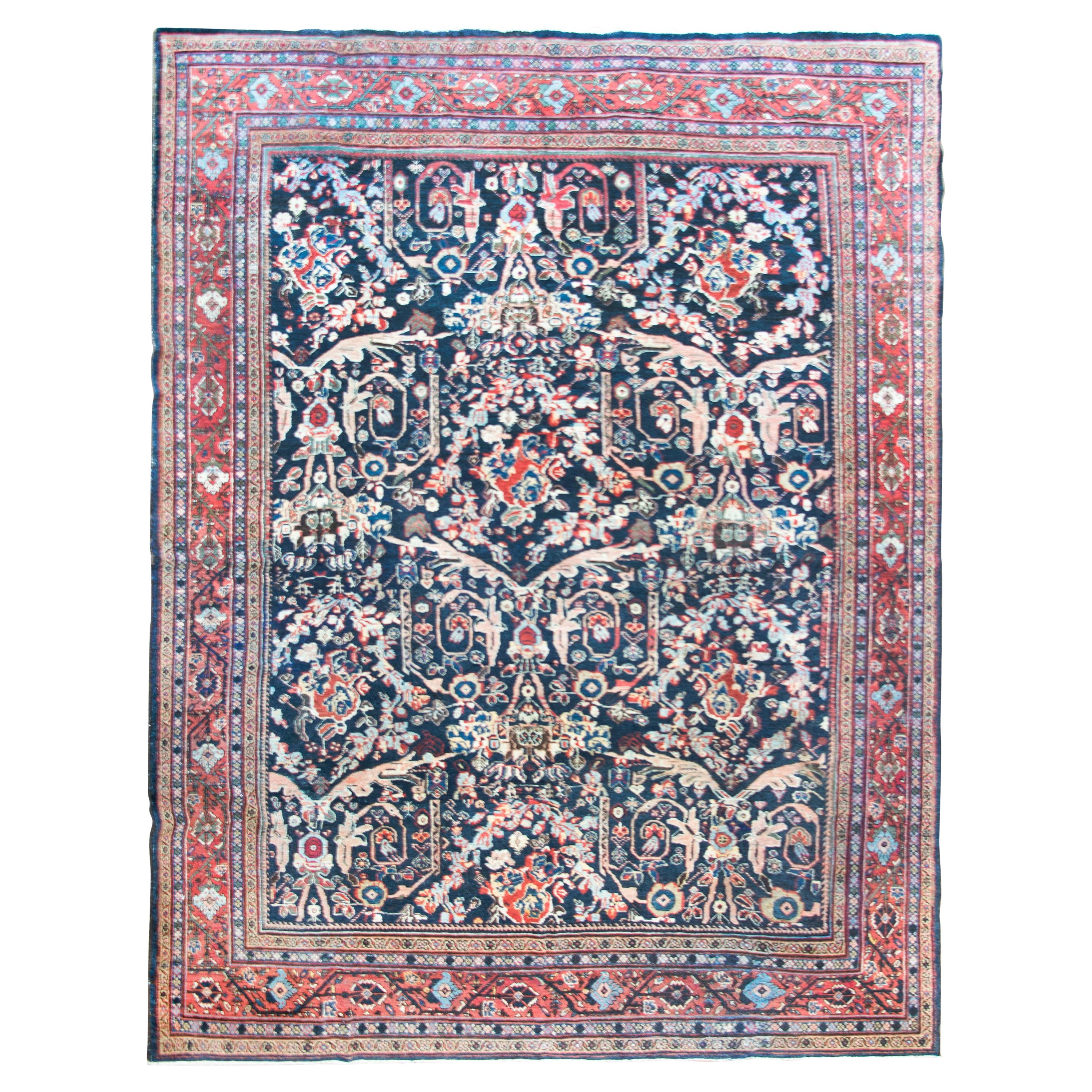 Early 20th Century Persian Mahal Rug For Sale