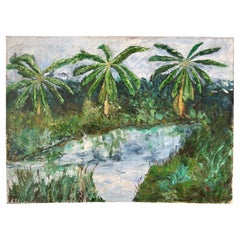 Tropical Painting of Palm Trees