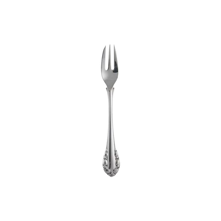 Georg Jensen Sterling Silver Lily of the Valley Cake Fork Old Type 043 For Sale