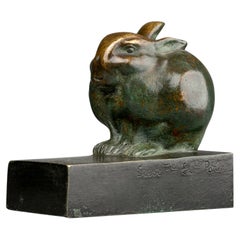 E.M.Sandoz: "Lapin Bijoux", patinated bronze edition by Susse foundry, c.1930