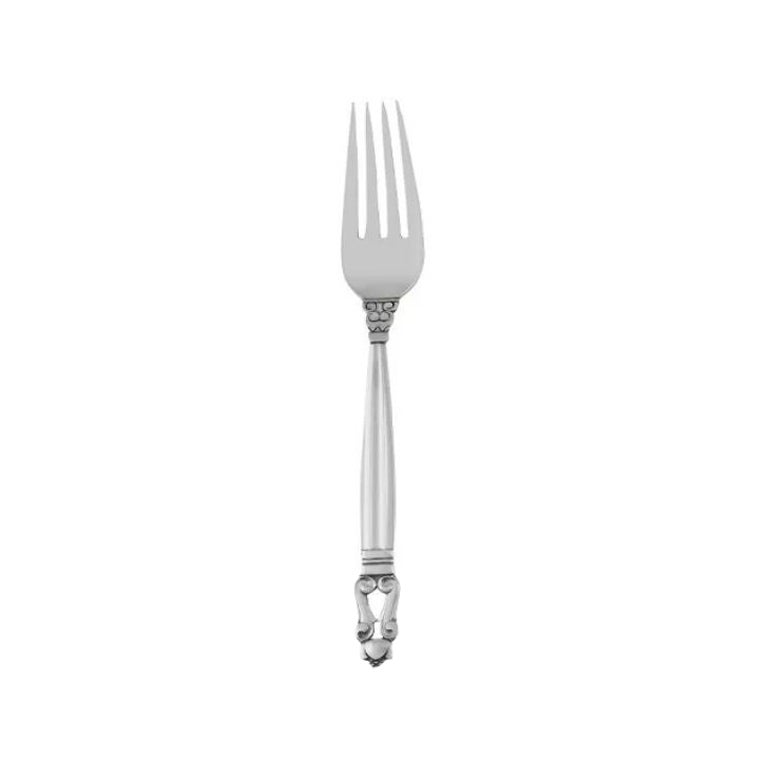 Georg Jensen Acorn Sterling Silver Large Dinner Fork 002 For Sale