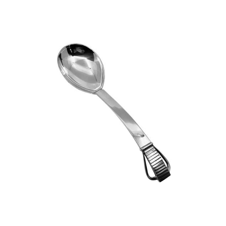 Georg Jensen Sterling Silver Parallel Compote Spoon 161 For Sale