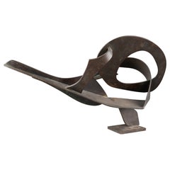 Robert Fachard : "Abstraction", Unique bronze sculpture C.1960-70, France