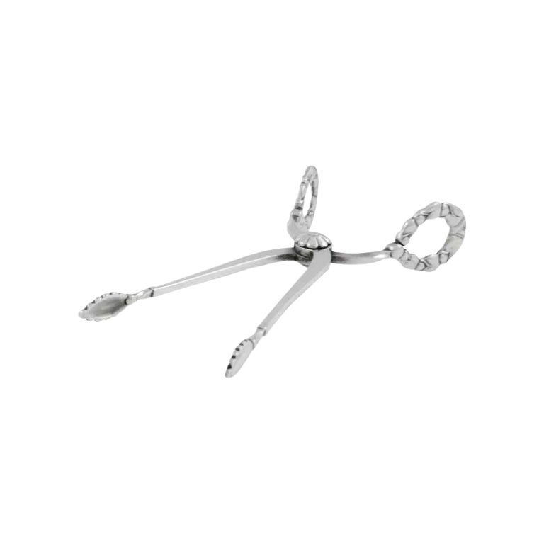 Georg Jensen Sterling Silver Lily of the Valley Sugar Tongs 174 For Sale