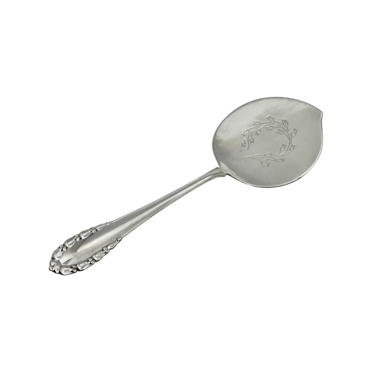 Georg Jensen Sterling Silver Lily of the Valley Large Pastry Server 203 For Sale