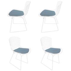 Set of Four Wire Chairs by Harry Bertoia for Knoll