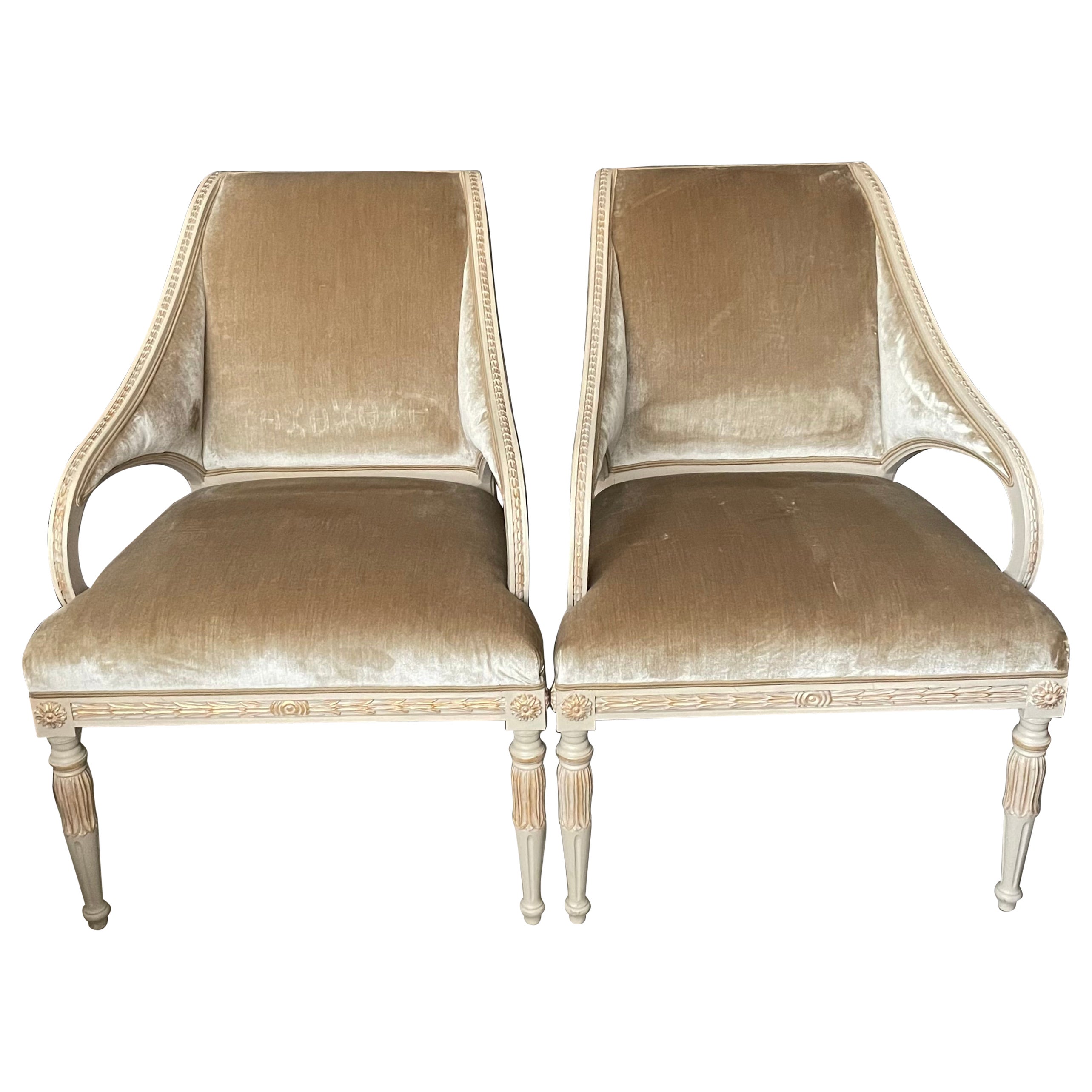 Pair of Swedish Armchairs  For Sale