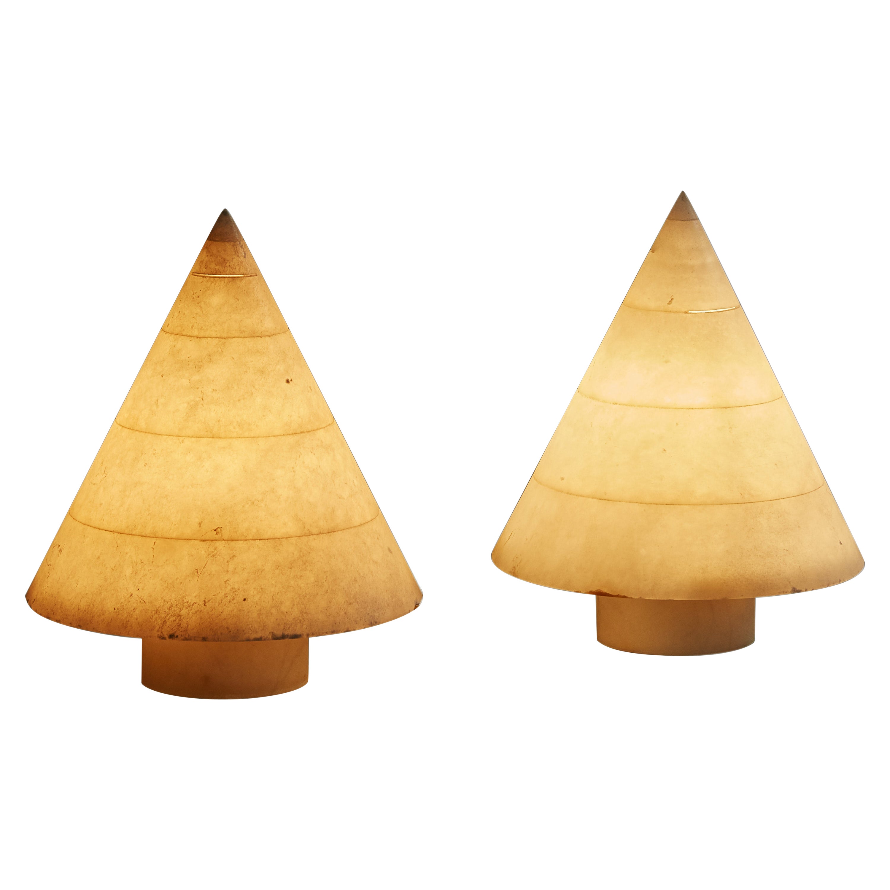 Pair of Alabaster Table Lamps, France 20th Century