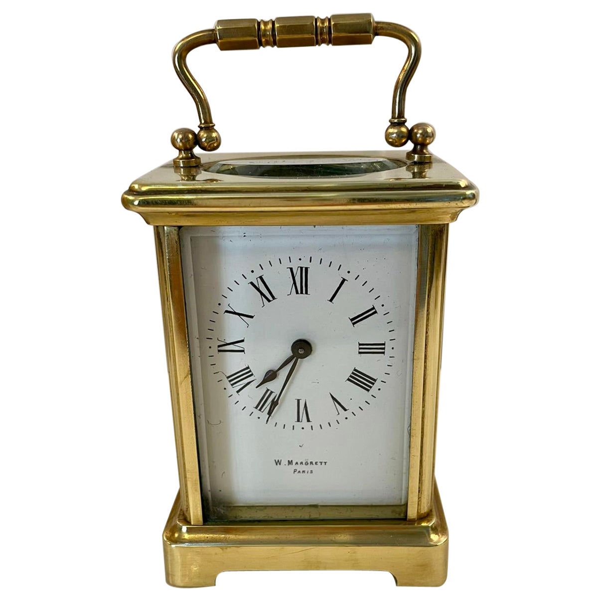 Antique Victorian Quality Brass Carriage Clock 