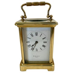 Antique Victorian Quality Brass Carriage Clock 