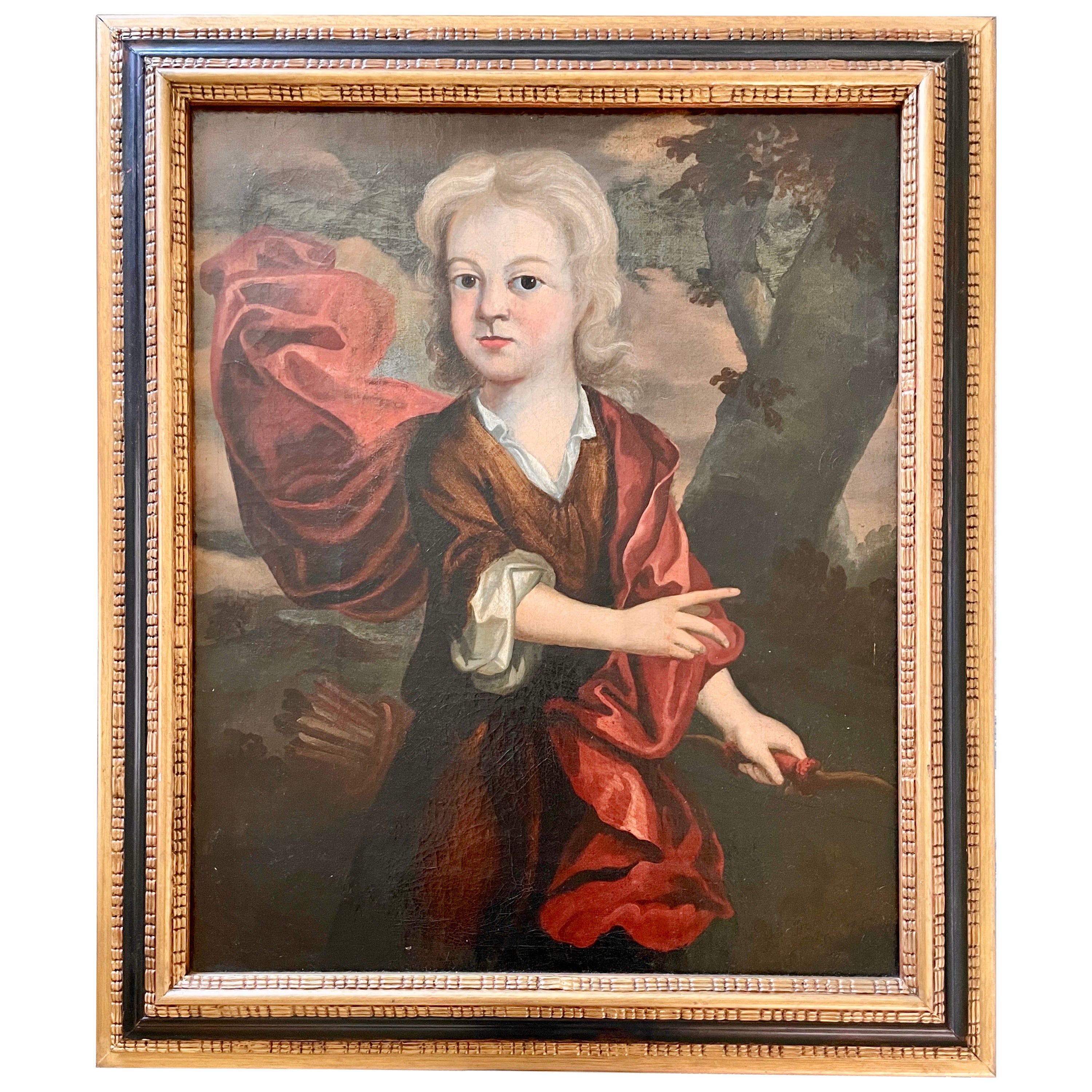 French Old Master Painting of a Child For Sale