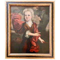 Antique French Old Master Painting of a Child