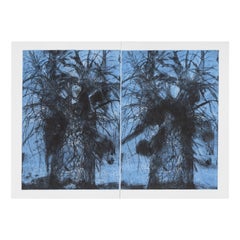 Jim Dine firmato Alberi blu (dittico) Set di due stampe all'acquaforte Pop Art