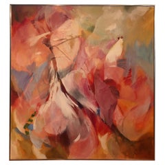 Quadro astratto di metà secolo di E.S Greenberg